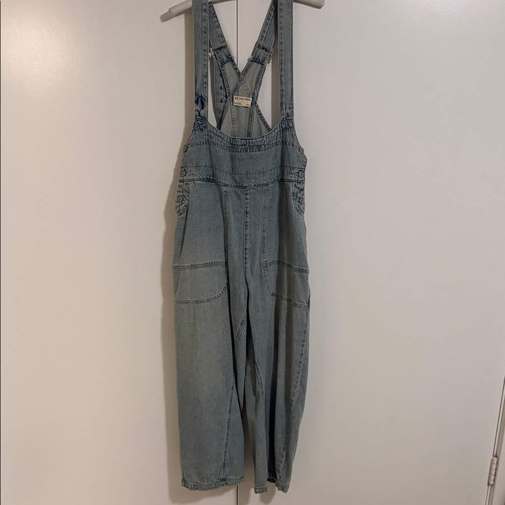 Free PeopleWe the Free Light Blue Denim Jumpsuit/Overalls